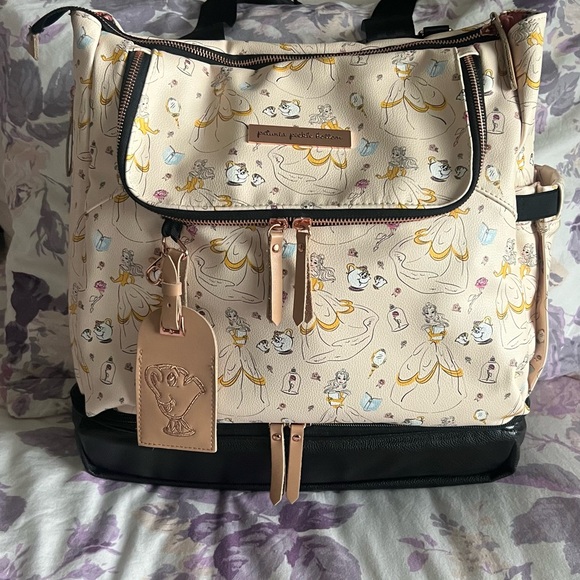 Petunia Pickle Bottom Handbags - Petunia Pickle Bottom - Disney Beauty and the Beast Diaper Bag - Cream